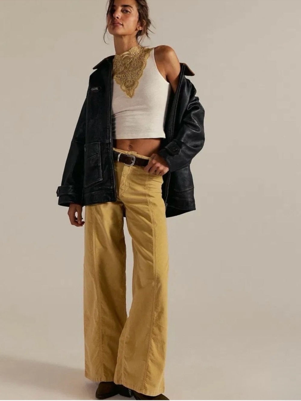 Free People Libre Cords Wide-Leg Jeans Size 30 NWT